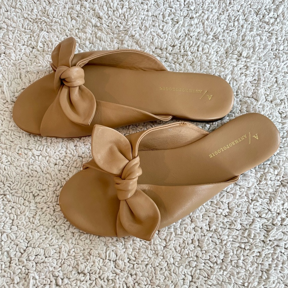 Anthropologie Bow Slides 7/37